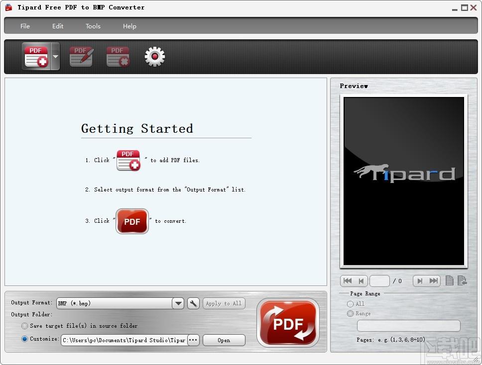Tipard Free PDF to BMP Converter下载,PDF转BMP工具,PDF转BMP