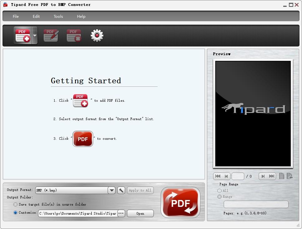 Tipard Free PDF to BMP Converter下载,PDF转BMP工具,PDF转BMP