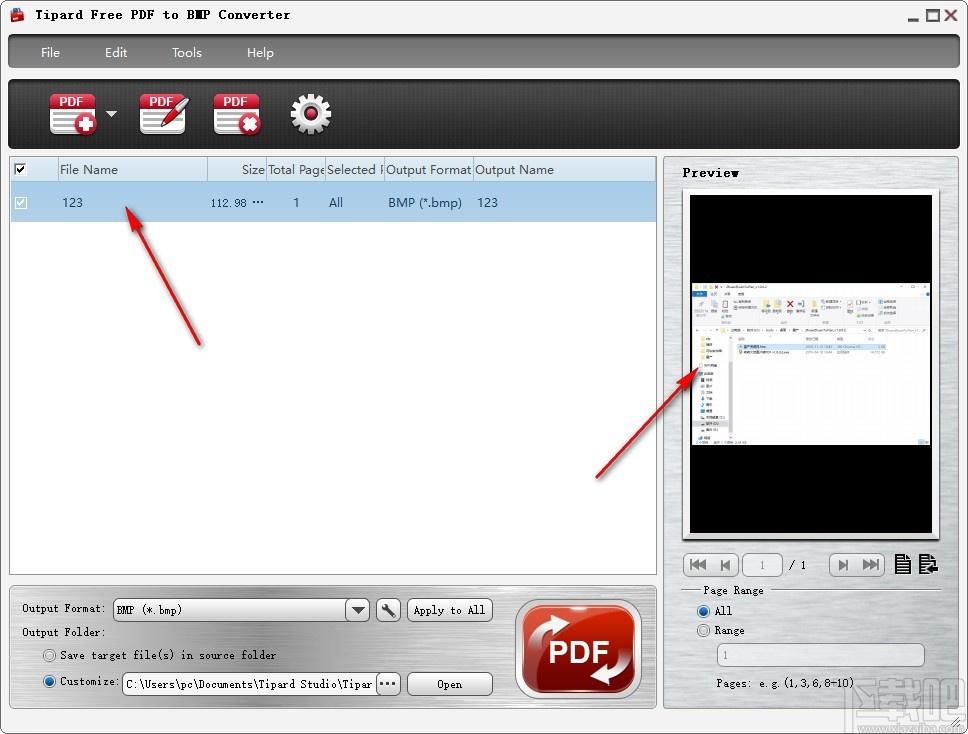 Tipard Free PDF to BMP Converter下载,PDF转BMP工具,PDF转BMP
