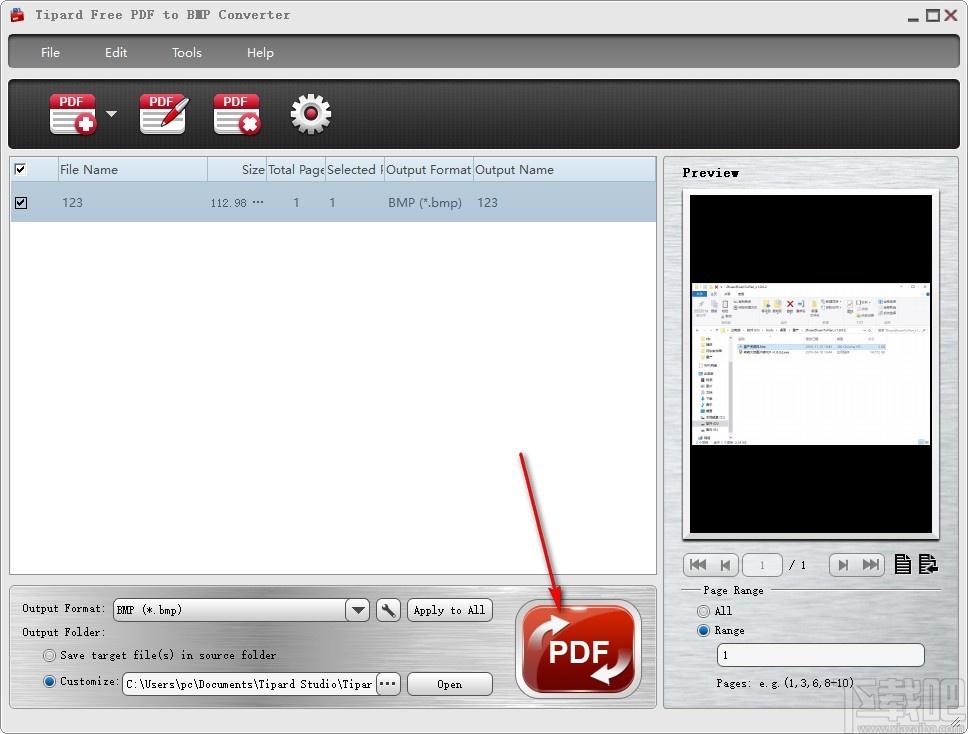 Tipard Free PDF to BMP Converter下载,PDF转BMP工具,PDF转BMP